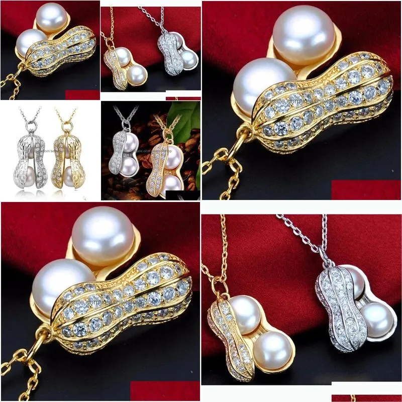 Pendant Necklaces Meibapj Yellow Peanut Pearl Necklace Natural With Elegant For Women Jewelrypendant Drop Delivery Dhnwg