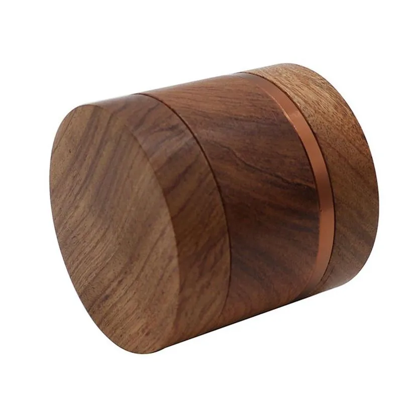 wooden manual herb grinder creative household smoking accessories aluminum alloy tobacco grinders