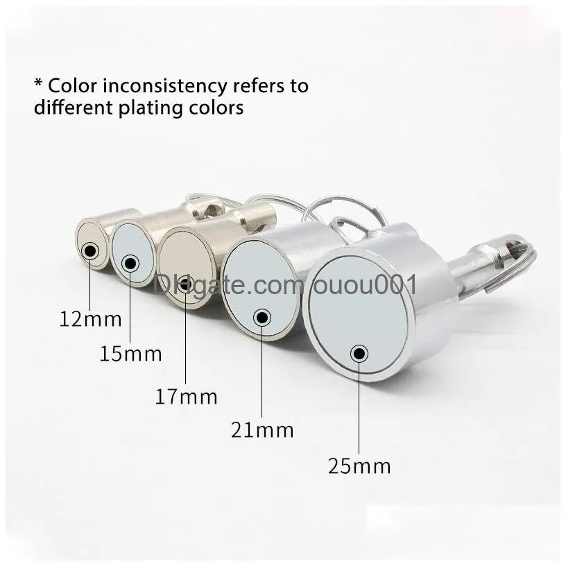 Outdoor Gadgets Sier Color Super Strong Metal Magnet Check Car Keys Keychain Split Ring Pocket Keyring Hanging Holder Portable Drop D Dhqhh