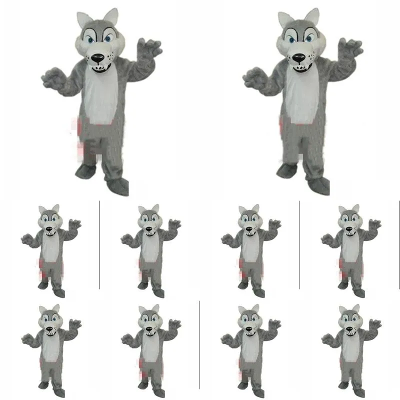 Super Cute halloween Wolf Mascot Costume Fancy dress carnival Cartoon theme fancy dress For Men Women Festival Dress