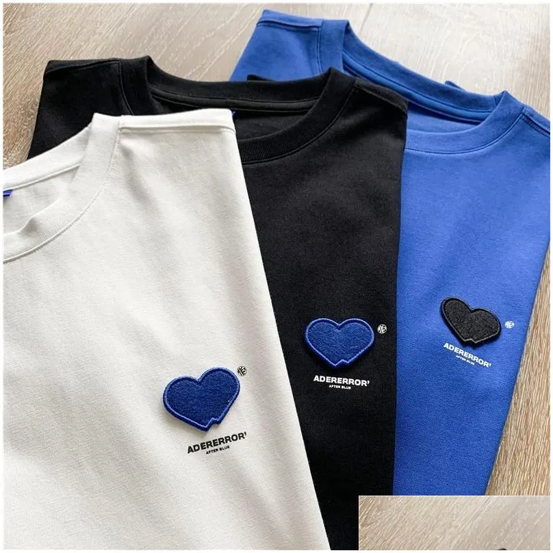 Men`S T-Shirts Mens Summer Heart-Shaped Embroidery Tees Men Women T-Shirt Drop Delivery Apparel Clothing Polos Dh4Q5