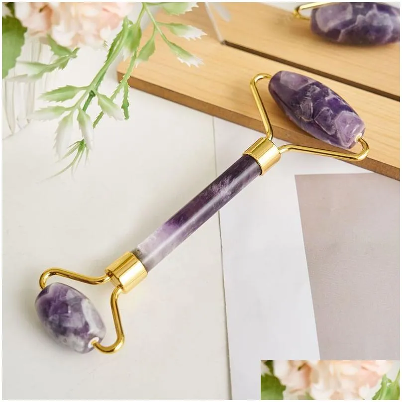 jade roller massager party favor natural crystal stone face gua sha tools creative gift supplies