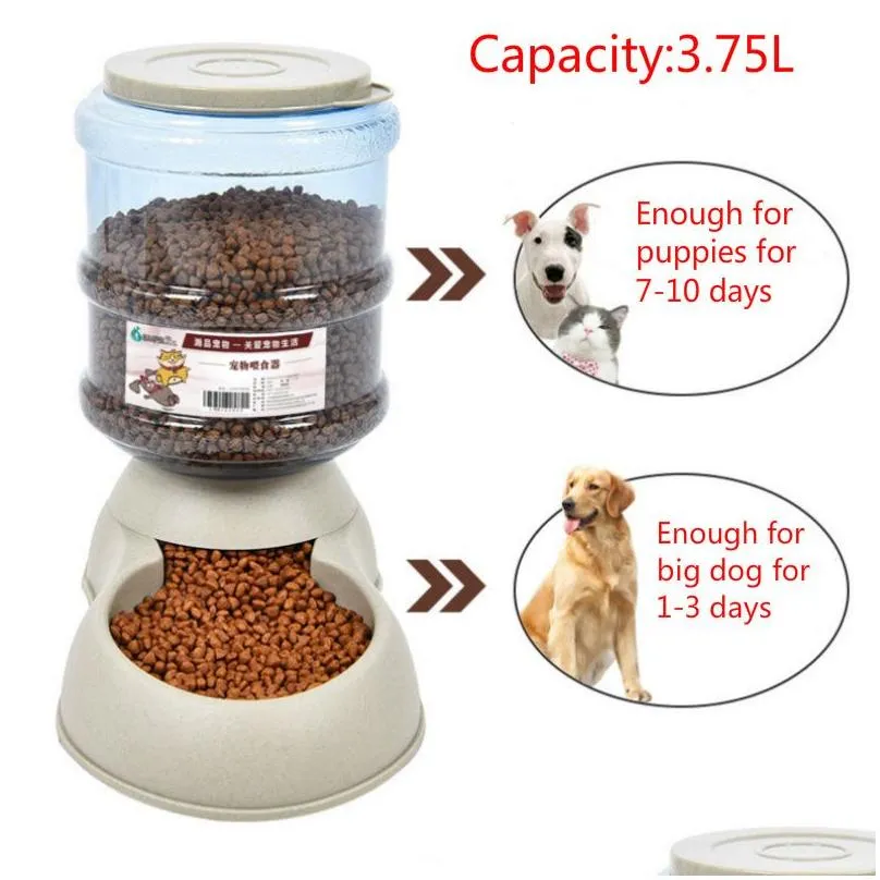 Dog Bowls & Feeders Creative Pet Matic Feeder Cat Drinking Bowl For Dogs Water Feeding Large Capacity Dispenser Drop Delivery Home Gar Dh7Jd