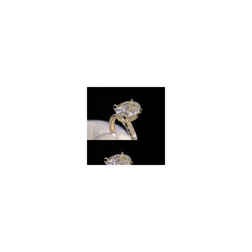 Hot Sale Real Gold 14K 18K S925 Silver Women Engagement Wedding Rings Set Oval Cut Latest Style iamond Engagement Rings Moissanite Jewelry Pearl Gold Accessories