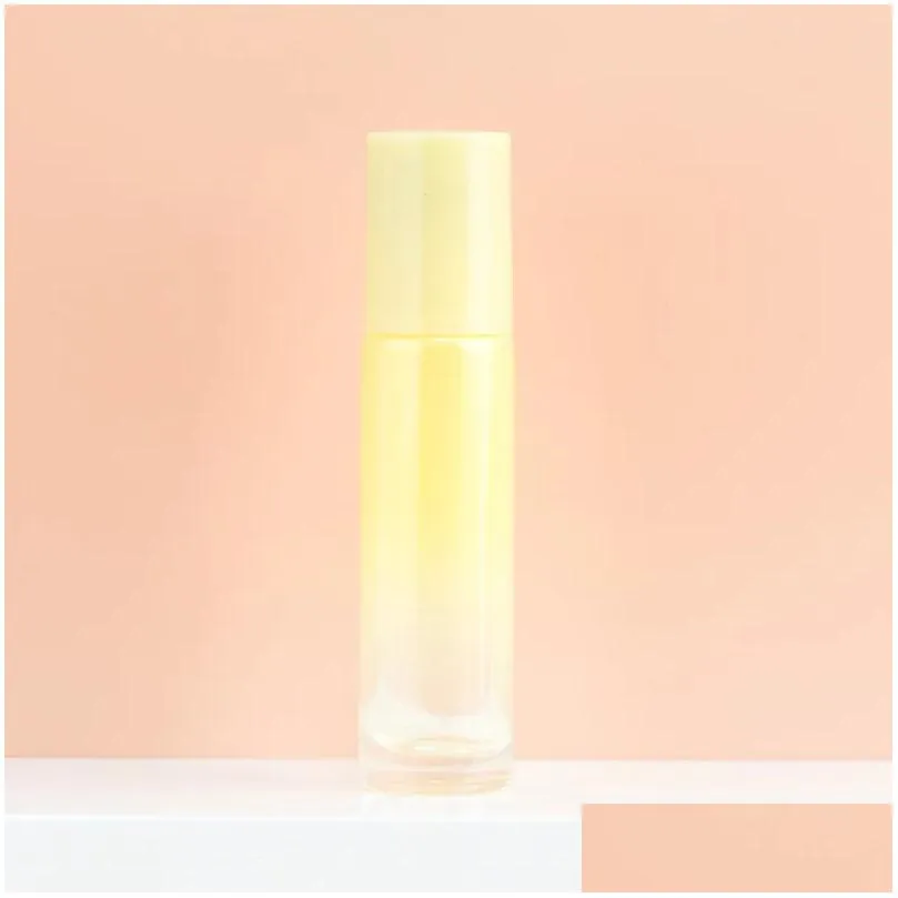 wholesale 10ml gradient  oil bottle glass roll on perfume crystal roller ball bottles packaging bottles