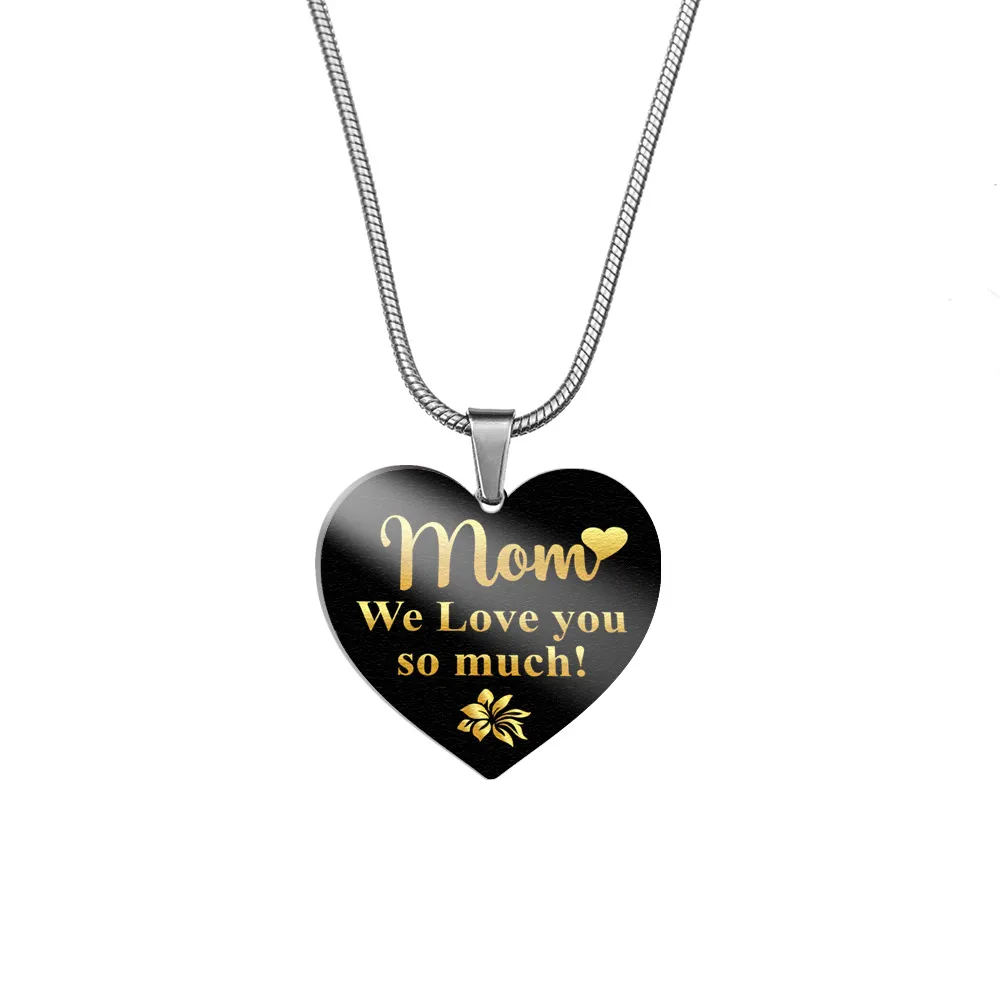 Chains Letter Mom Heart-Shaped To My Pendant Necklace Product Mothers Day Gift Loving Mother Drop Delivery Otwp6