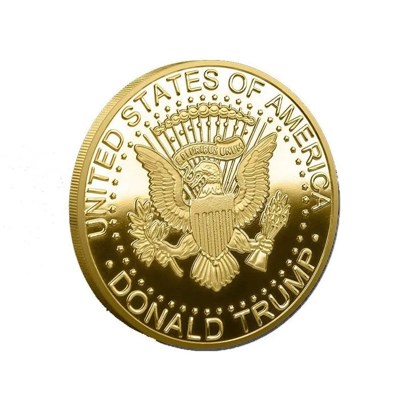 trump 2024 coin commemorative craft the tour save america again metal badge gold silver