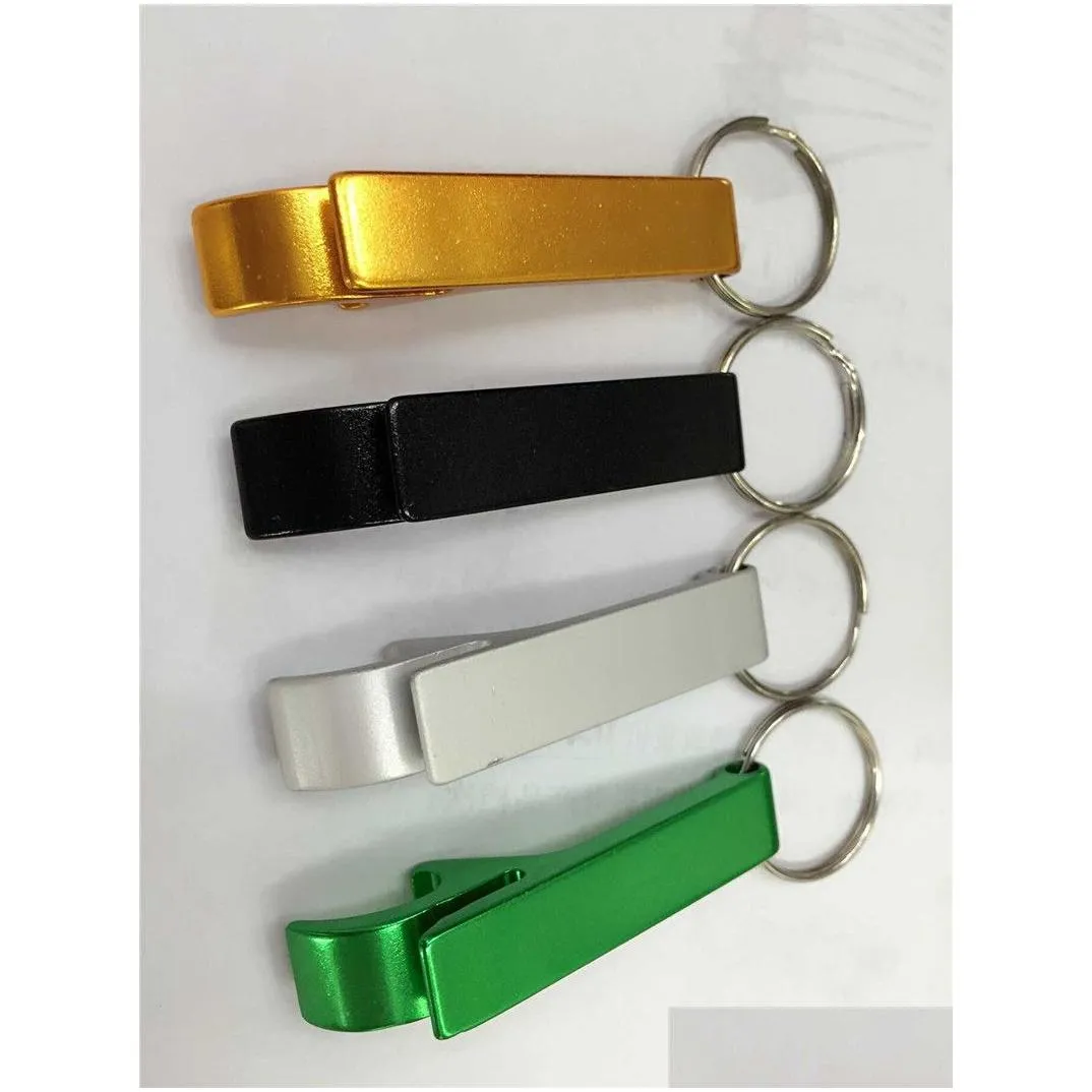 Keychains & Lanyards 2In1 Pocket Key Chain Aluminum Alloy Beer Bottle Opener Claw Bar Small Beverage Keychain Ring Drop Delivery Fash Dhype
