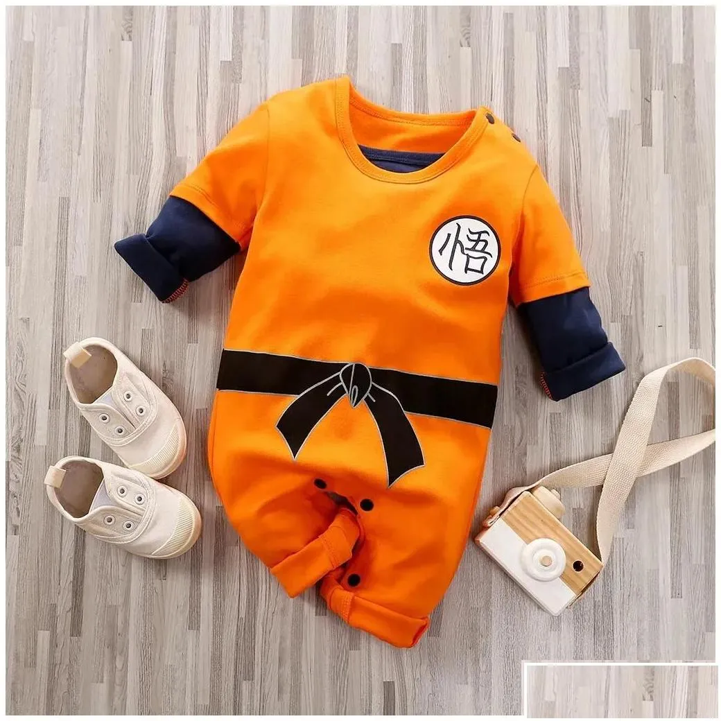 Rompers Dragon Dbz Clothes Baby Halloween Costume Born Girl Boy Overalls Autumn Winter Jumpsuit Romper Kids Coming Home Outfit Drop D