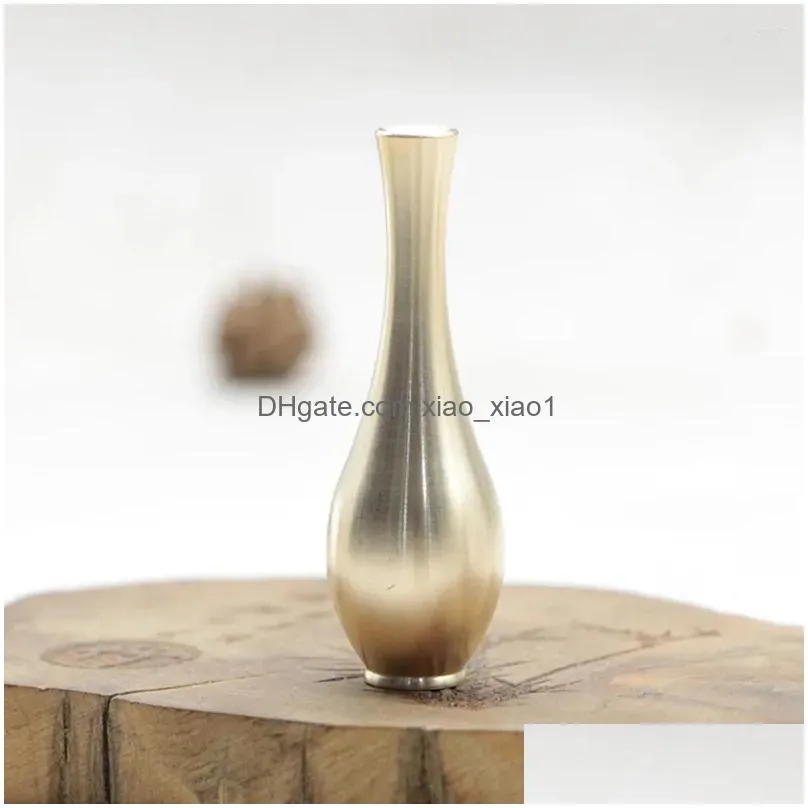 vases 4pcs miniature copper vase flower bud table floral for home decor living room centerpieces