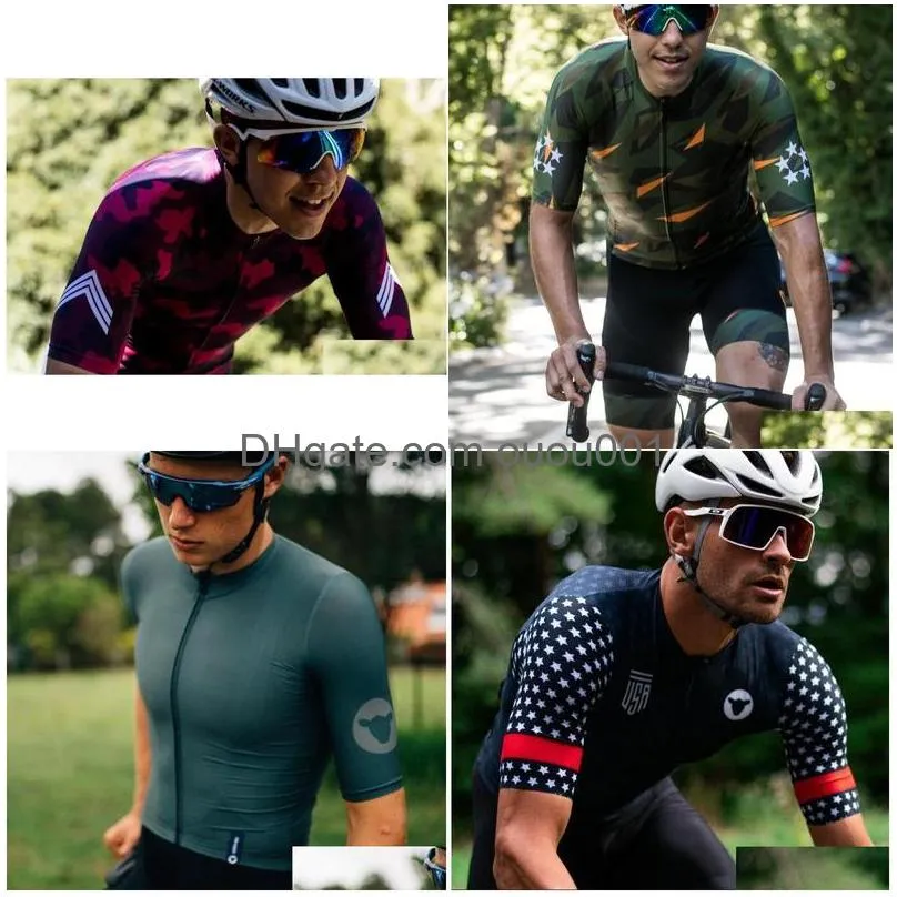 Cycling Shirts & Tops Men Jersey Summer Black Sheep Short Sleeve Ropa Ciclismo Road Bike Mtb Clothing Only 230822 Drop Delivery Sports Dhzra