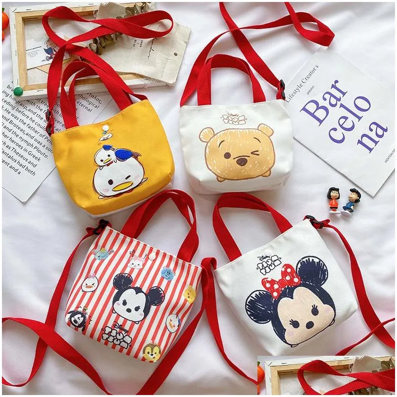 Backpacks Ins New Canvas Handbag 2023 Selling Korean Version Casual Childrens Bag One Shoder Crossbody Drop Delivery Baby, Kids Matern Dhdnw