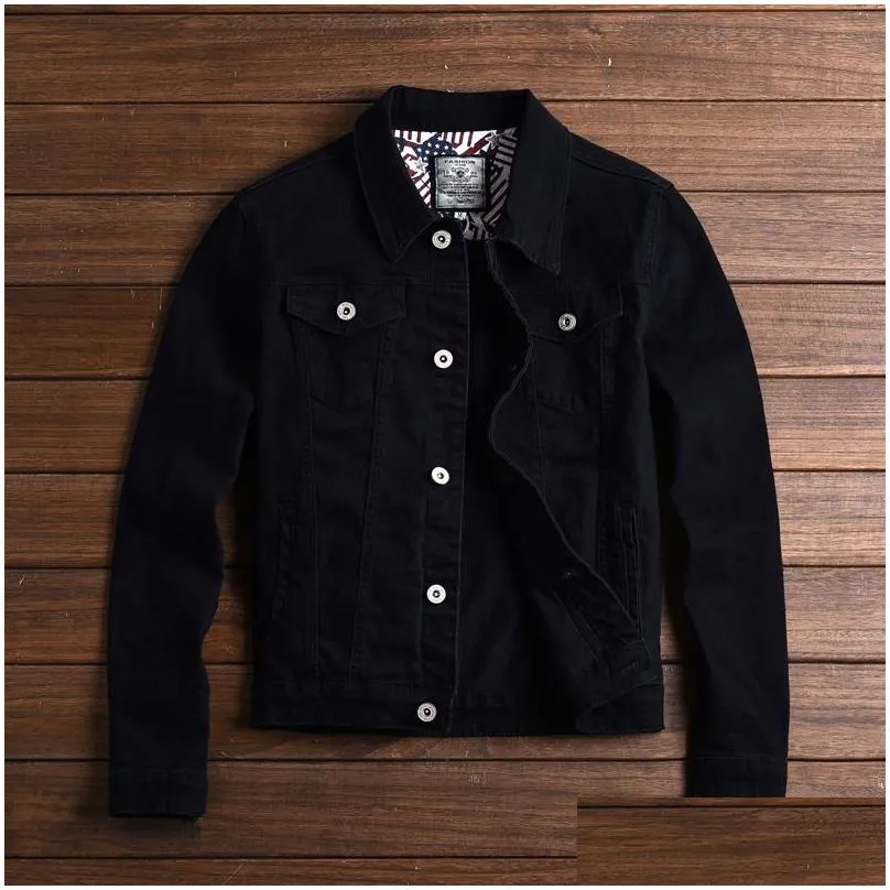 Men`S Jackets Mens Denim Jacket Work Casual Spring And Autumn Mti-Color Drop Delivery Apparel Clothing Outerwear Coats Dhrze