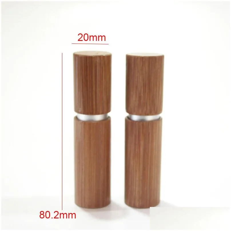 bamboo lipstick empty tube cosmetic storage bottles travel portable gold and silver lipsticks packaging bottle 4g
