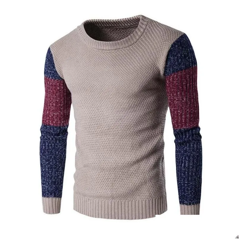 Men`S Sweaters Mens 2021 Fashion Plover Men O Neck Sweater Brand Slim Fit Plovers Casual Knitwear Pl Homme High Quality Xxl Drop Deli Dhzbe