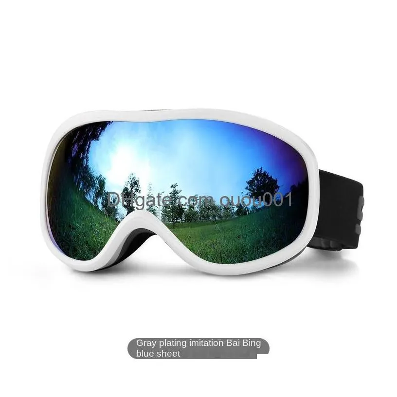 Ski Goggles Spherical 2023 New Double-Layer Fog-Proof Mens And Womens Outdoor Glasses Pf Drop Delivery Sports Outdoors Snow Protective Dhosp