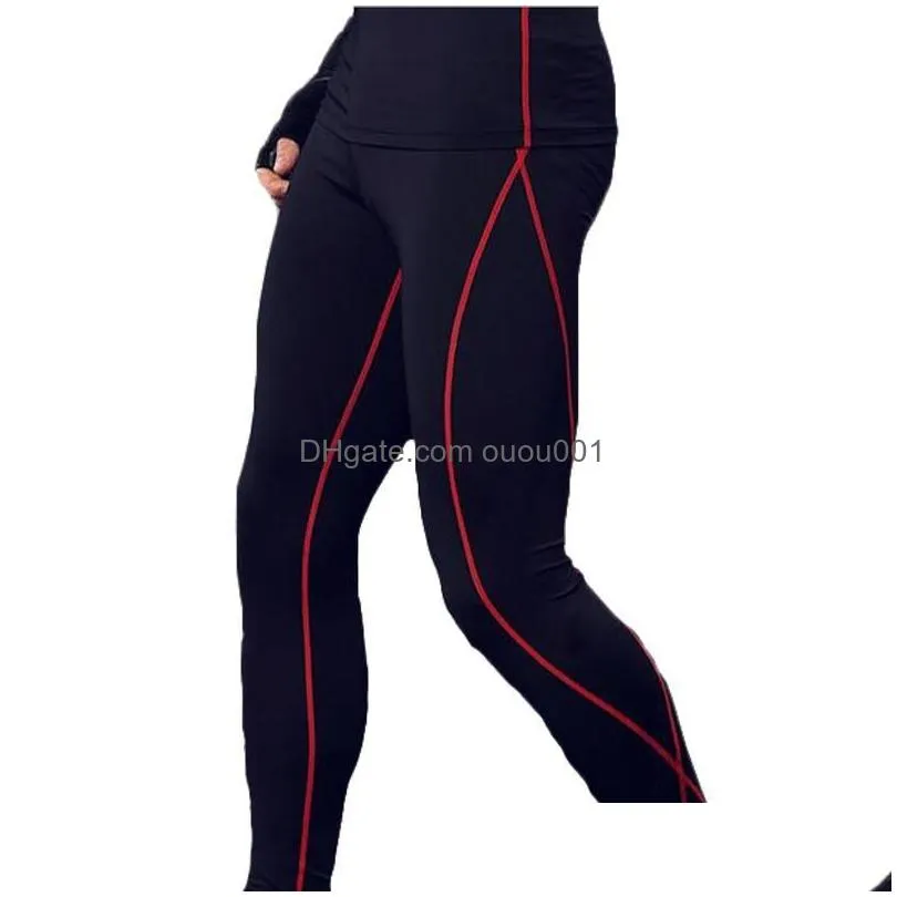 Diving Accessories Fitness Male Basketball Running Training Pants Elastic Compression Fast Sports Tight Seven Points Ma42 Drop Delive Dh9R5