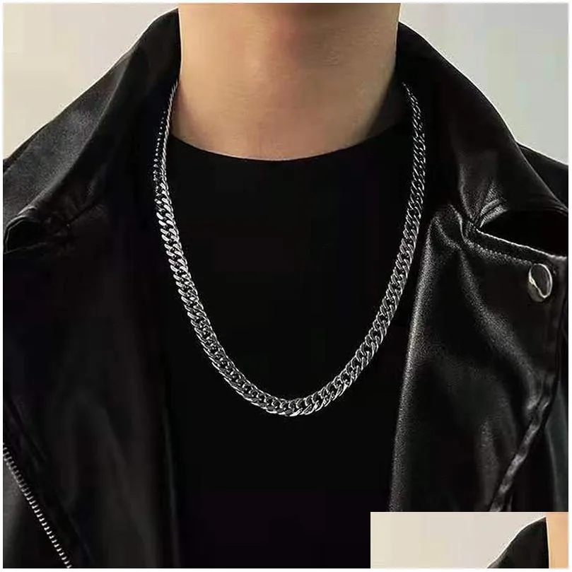 Chokers Luxury Designer Hip Hop Necklace Jewelry Heart Womens Mens Necklaces Sier Gold Cuban Link Chain Women Titanium Stainless Steel Otgjd