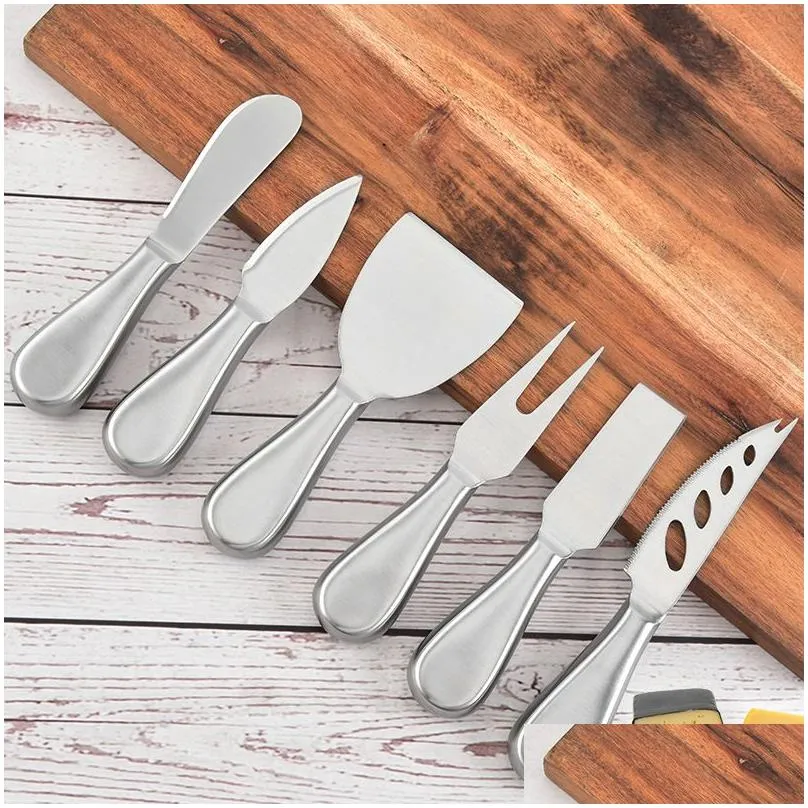 Cheese Tools Butter Knife 6 Styles Stainless Steel Spreader Fork Cutter For Cake Drop Delivery Dhusr