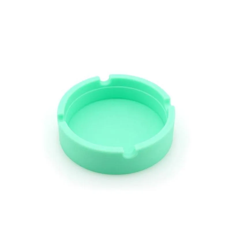 silicone ashtray solid color round ashtrays anti-shock smoke ash tray fashion environmental smoking accessories