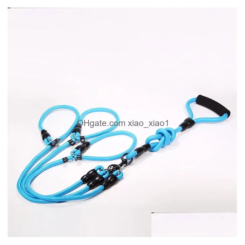 leashes dog leash p chain double leashes for dogs walking multihead detachable dog leash p chain three dogs leashes pet accessories
