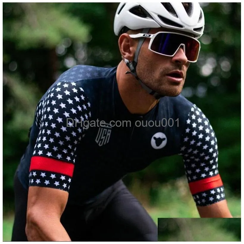 Cycling Shirts & Tops Men Jersey Summer Black Sheep Short Sleeve Ropa Ciclismo Road Bike Mtb Clothing Only 230822 Drop Delivery Sports Dhzra