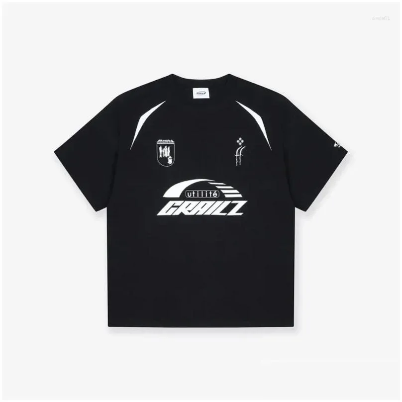 Men`S T-Shirts Mens T Shirts Shirt Vintage Jersey Racing Logo Print Loose Womens Short Sleeve T-Shirt Drop Delivery Apparel Clothing T Dhlsm