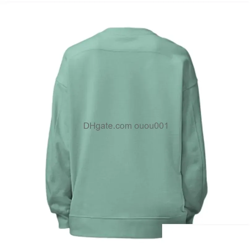 Yoga Outfit 2021 New Lu-07 Wear Perfectly Oversized Autumn Womens Sweatshirt Sports Round Neck Long Sleeve Casual Drop Delivery Outdoo Dhtqg