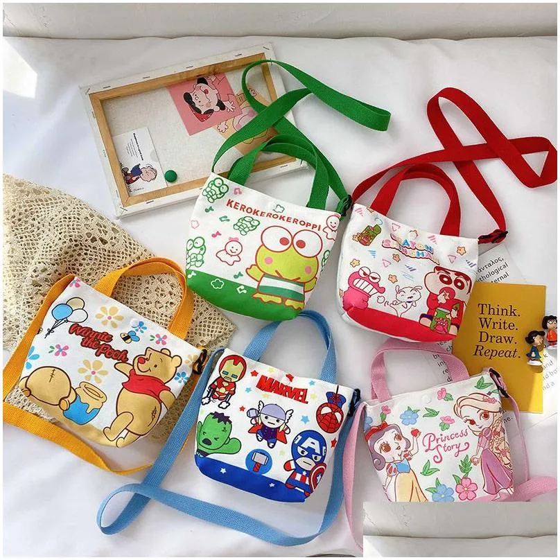 Backpacks Ins New Canvas Handbag 2023 Selling Korean Version Casual Childrens Bag One Shoder Crossbody Drop Delivery Baby, Kids Matern Dhdnw
