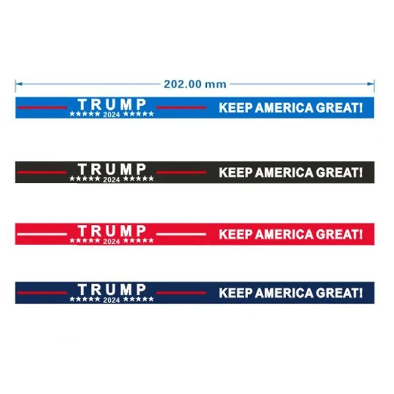 trump 2024 silicone bracelet black blue red wristband party favor save america again 6 style