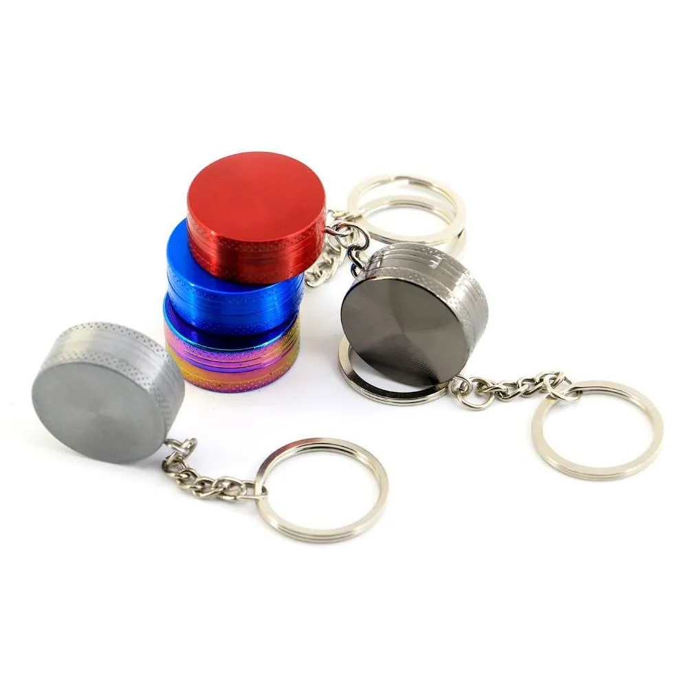 portable grinder keychain metal smoke herb cigarette tobacco spice crusher smoking accessories