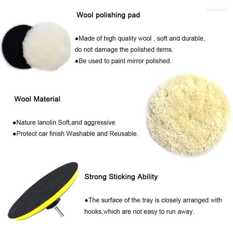 Vehicle Protectants Polishing Buffing Pads Kit 6Inches Car Wheel For Drill Foam Buffer Sponge Care Polisher