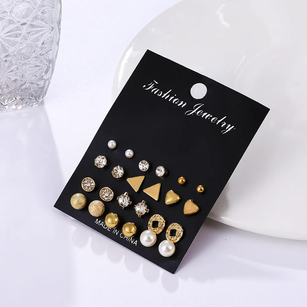 Ear Cuff 12 Pair Set Of Geometric Earrings Earring Elegence Women Statement As Ladies Valentines Day Drop Delivery Jewelry Otfnx