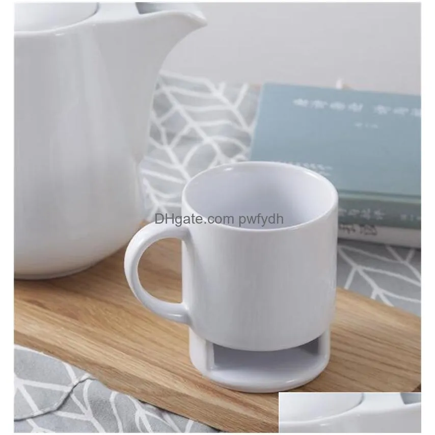  ceramic mug white coffee milk biscuits dessert 250ml cup tea cup kka3109 cookie home side for pockets office tea holder ewa5343