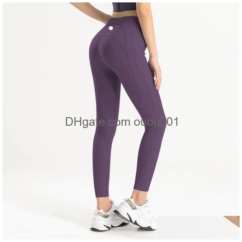 Yoga Outfit Emons Women Leggings Pants Fitness Push Up Exercise Running With Side Pocket Gym Seamless Peach Butt Tight 124 Drop Delive Dh9Br