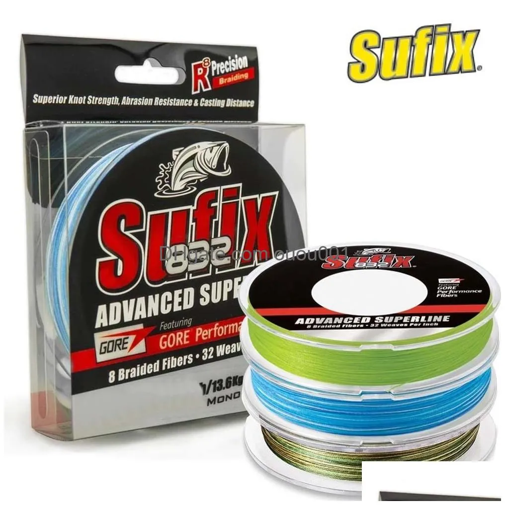 Braid Line Sufix 832 Braided Fishing Length 120M 250M Diameter 0.1Mm 0.42Mm Size 30 86Lb Pe Power Linha Mtifilamento 230822 Drop Deli Dhnih