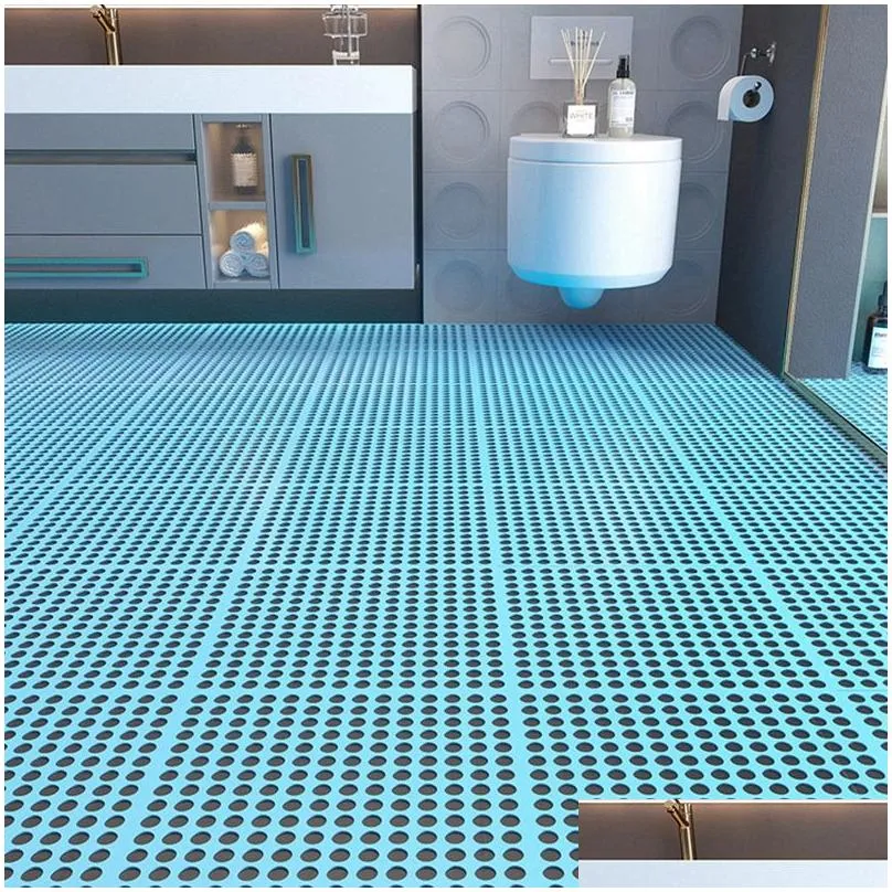 Bath Mats 30X30Cm Household Balcony Bathroom Non Slip Mat Splicing Floor With Sucker Drop Delivery Home Garden Accessories Dhl6Y