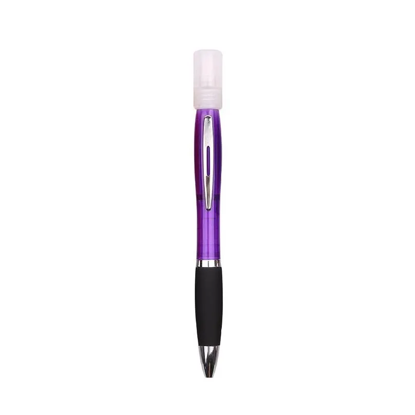 wholesale mini portable sprayer disinfection pen metal clip empty tube refillable perfume alcohol hand sanitizer spray gel pens for gift 6