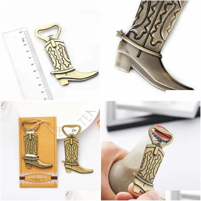 Openers Vintage Bronze Alloy  Boot Shape Bottle Opener Personality Bar Kitchen Tool Soda Beer Cap Wedding Favor Gift Drop Delive Dhqji