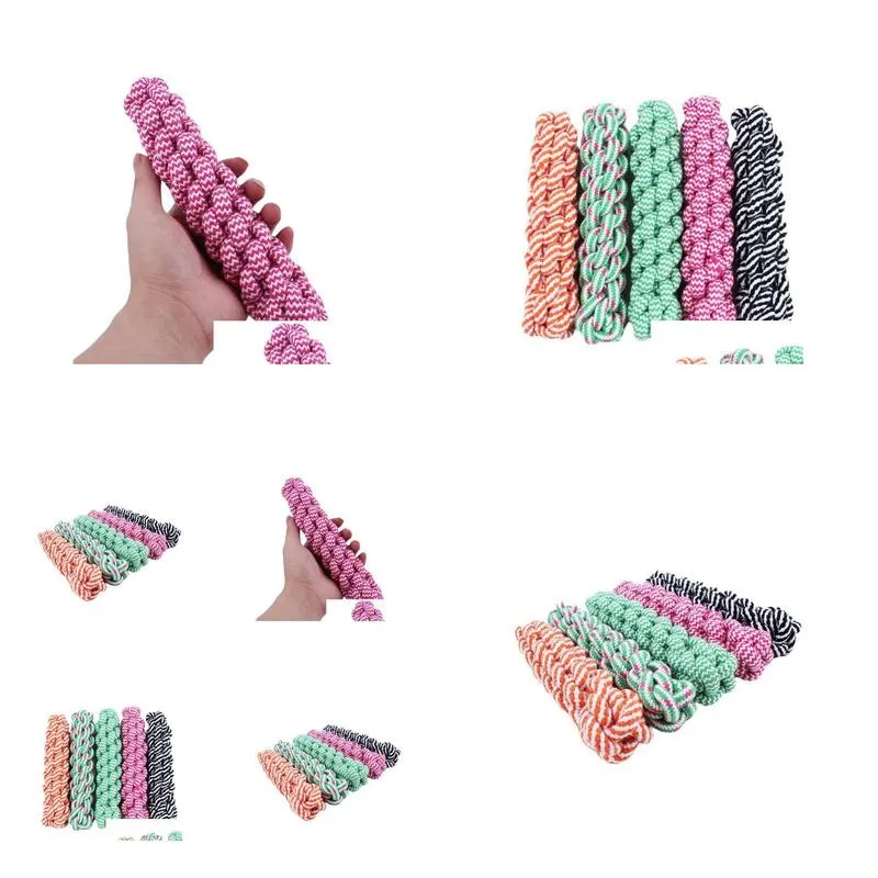 Dog Toys & Chews 21Cm Rope Tug Pets Puppy Chew Braided Toy For Dogs Training Bait Hjia1060 Drop Delivery Home Garden Pet Supplies Dh3Za