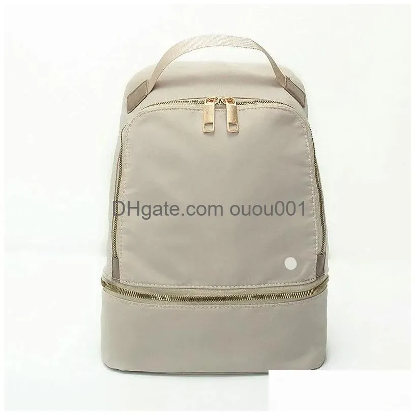 Outdoor Bags Lu-066 Six-Color High-Quality Student Schoolbag Backpack Ladies Diagonal Bag New Lightweight Backpacks Lu Women Yoga With Dhult