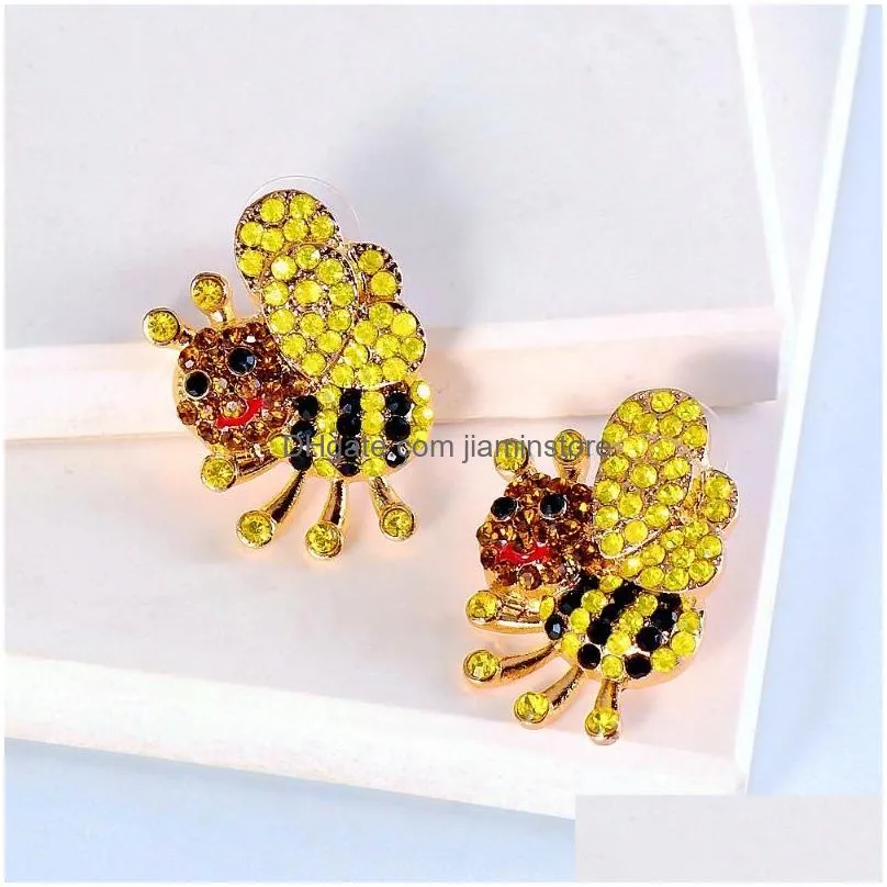 Dangle & Chandelier Colourf Robin Bird Bee Flying Animals Earrings Party Stylish Accessories Birthday Gift Statement Animal Earring D Dhr2J