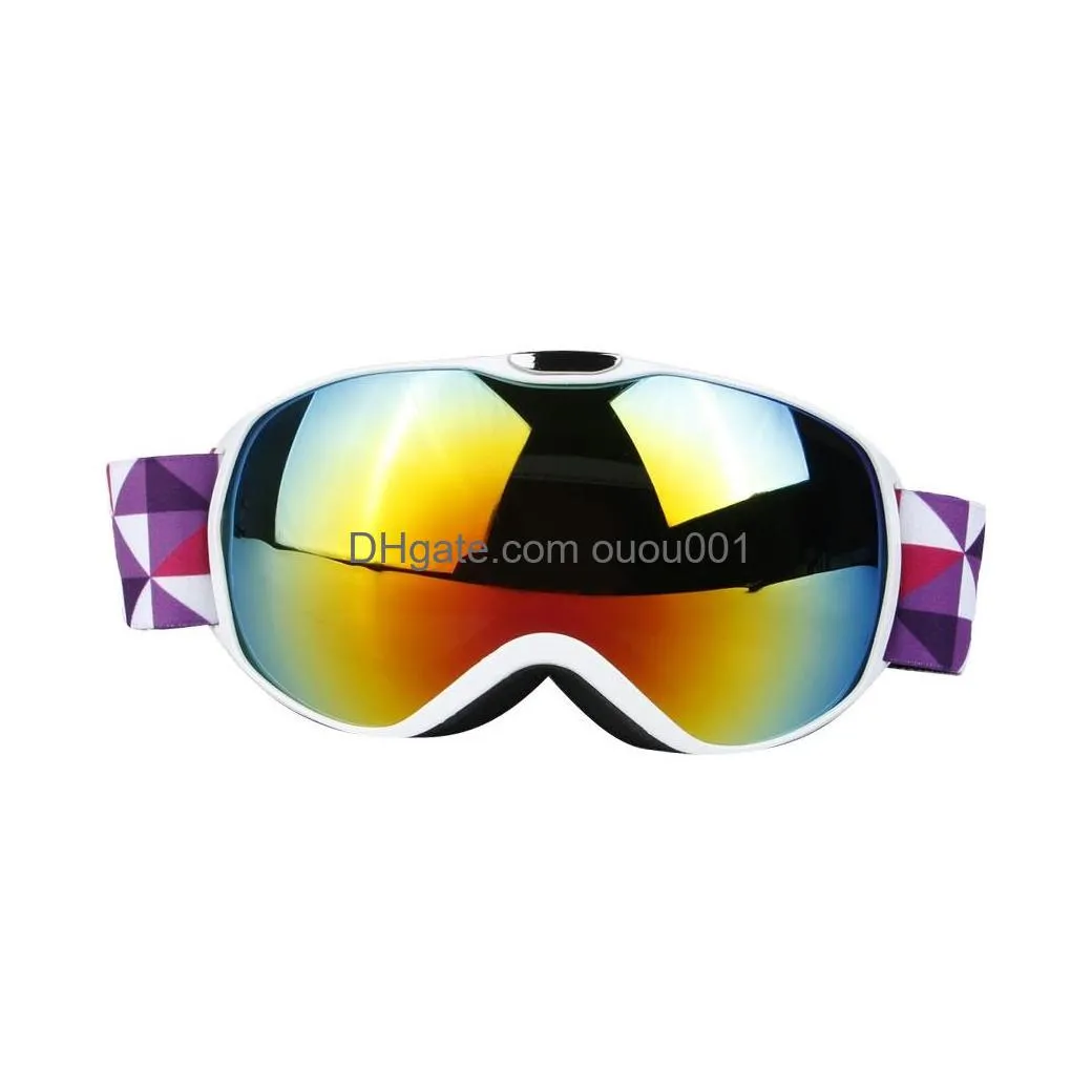 Ski Goggles Winter Snow Sports Snowboard Glasses With Anti-Fog Uv Protection Double Lens For Kids Uni Snowmobile Skiing Skating Drop D Dh8R9