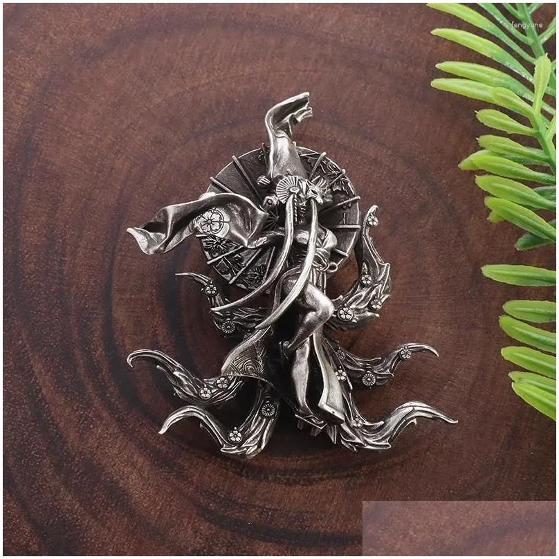 Pendant Necklaces Vintage Gothic Octopus Witch Figure Necklace For Men Women Hip Hop Punk Jewelry