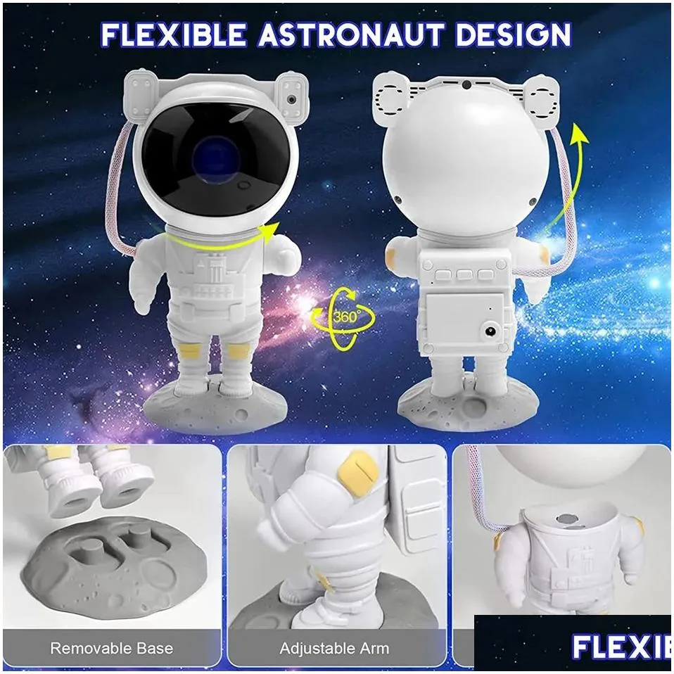 Other Indoor Lighting Astronaut Galaxy Star Led Projector Night Light App Control Color Bedroom Home Decoration Childrens Birthday Gif Dhrkb