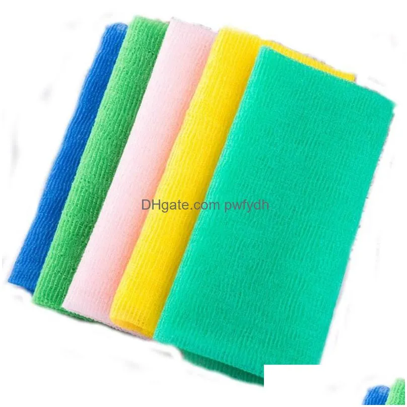 nylon mesh bath shower body washing clean exfoliate puff scrubbing towel cloth scrubbers bath tools rra2917