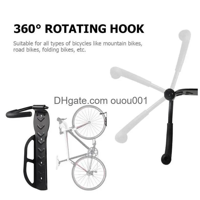 Car & Truck Racks Stand Wall Mount Holder Mountain Bike Stands Steel Storage Hanger Hook Mounted Rack Bicycle Accessories Drop Deliver Dhj6B