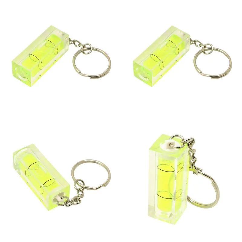 Level Measuring Instruments Wholesale Mini Keychain Gauge Tal Beads Green Color Spirit Bubble Square Frame Accessories Drop Delivery O Dhh9K