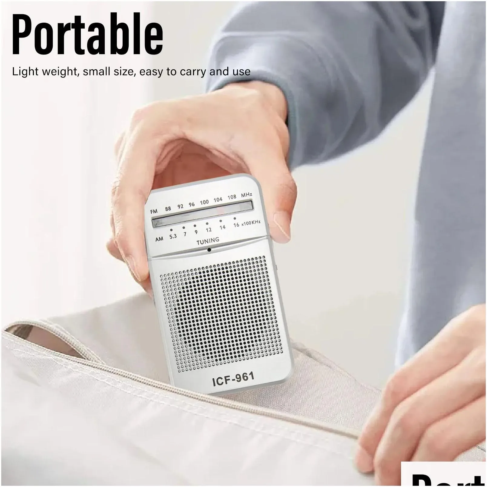 Radio Mini Dual Band Am Fm Professional High Sensitivity Mp3 Wma Wav Formats Pocket For Outdoor Travel Drop Delivery Dhpl5