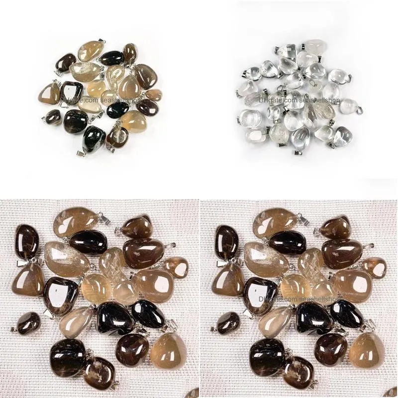 Pendant Necklaces 1Pcs Natural Citrines Stones Irregar Charms For Making Neckalce Jewelry Accessoires Drop Delivery Dhsqj